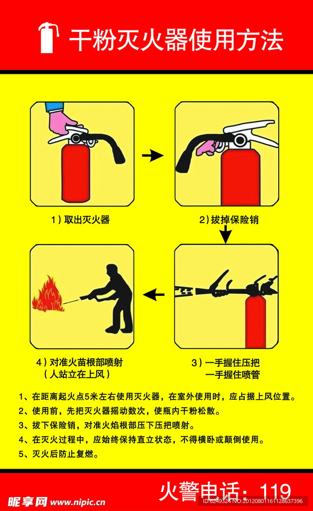 灭火器的使用方法