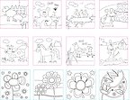 幼儿白描图
