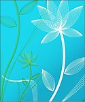 冬之梦 蓝色浪漫花纹 艺术线条