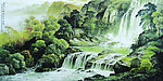 水墨山水画 瀑布