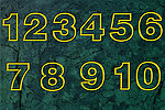 阿拉伯数字金属字