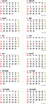 2013日历表（含香港假期）
