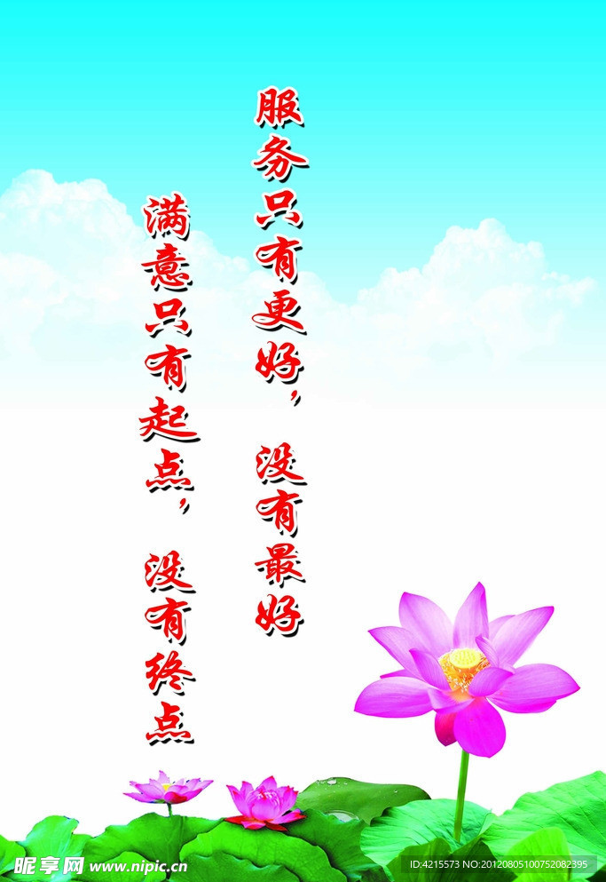 荷花标语