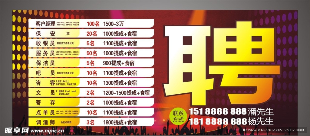 酒吧聘