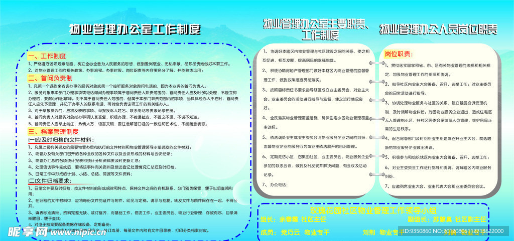 物业展板