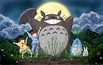 龙猫 夜景 高清 屏幕