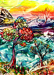 油画 秋季景观