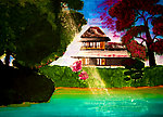 油画 日式建筑