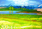 油画 春色