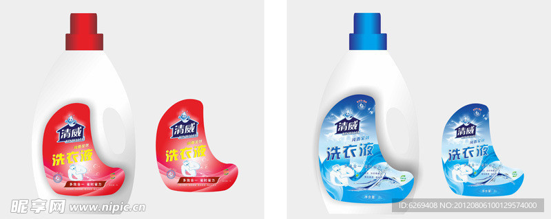 洗衣液瓶贴设计