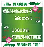 绿色荷花车顶牌