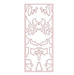 蝙蝠双鱼背板 线雕图 jdp