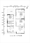 三房一厅平面图