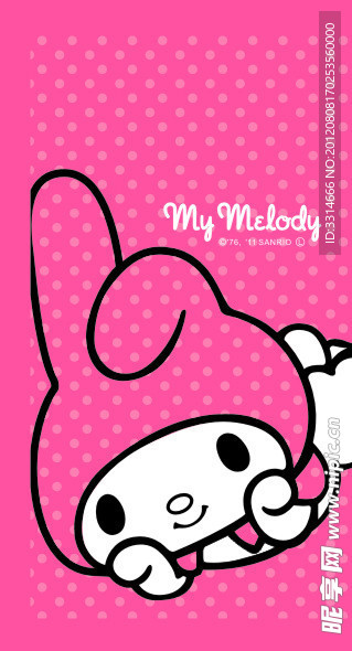 卡通 my melody 兔子