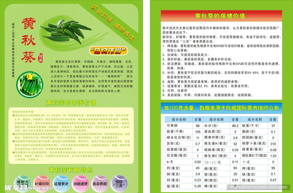 绿色蔬菜黄秋葵