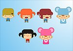 Q版矢量人物图