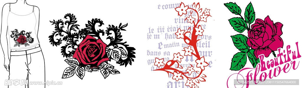 花 字母 人模 叶子
