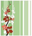 独立 树 红花 白花