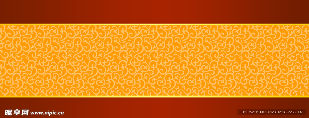 黄色花纹背景图案