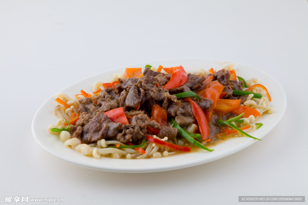 金针菇炒牛肉