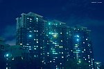城市建筑与夜空