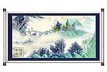 中国风国画画卷