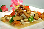 松茸菌鸡球滑豆腐