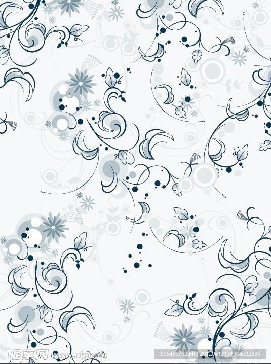 水墨花纹