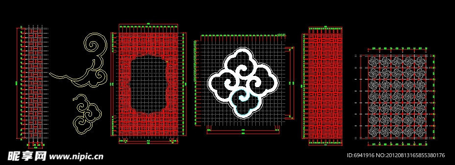 cad 花格 中式花格