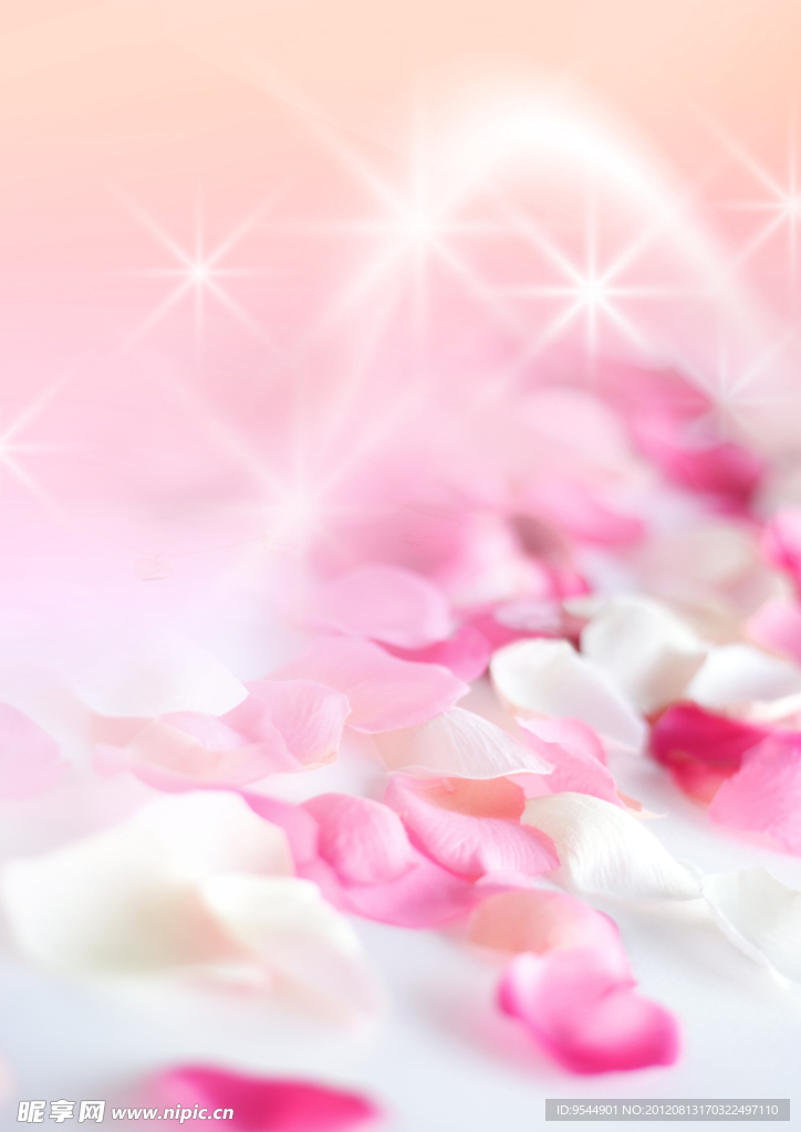 粉色浪漫花瓣背景