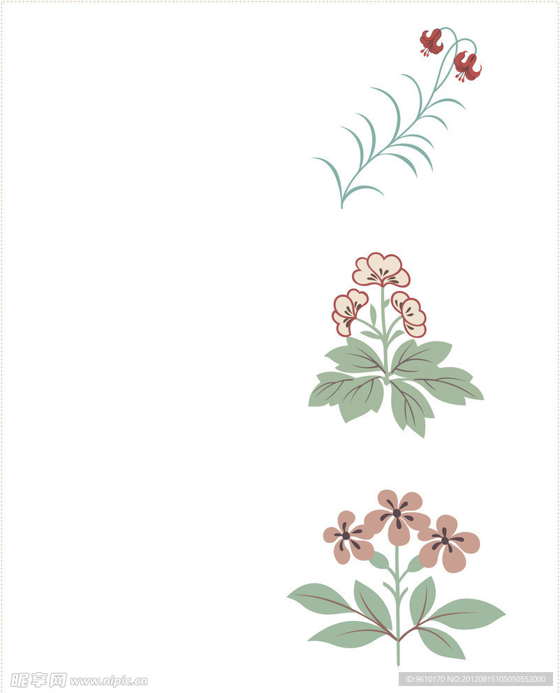小清新花朵 矢量 唯美 花纹
