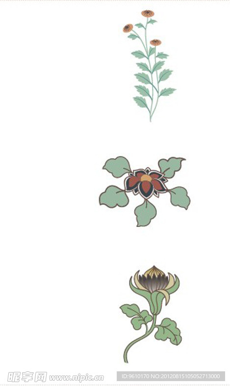 清新花纹矢量图