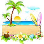 卡通夏日卡片