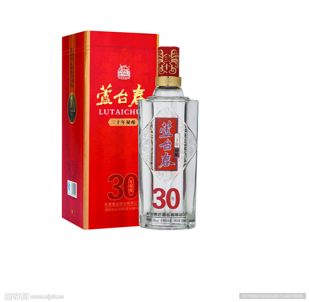 芦台春秘酿30年 酒瓶图片