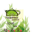 绿叶茶壶