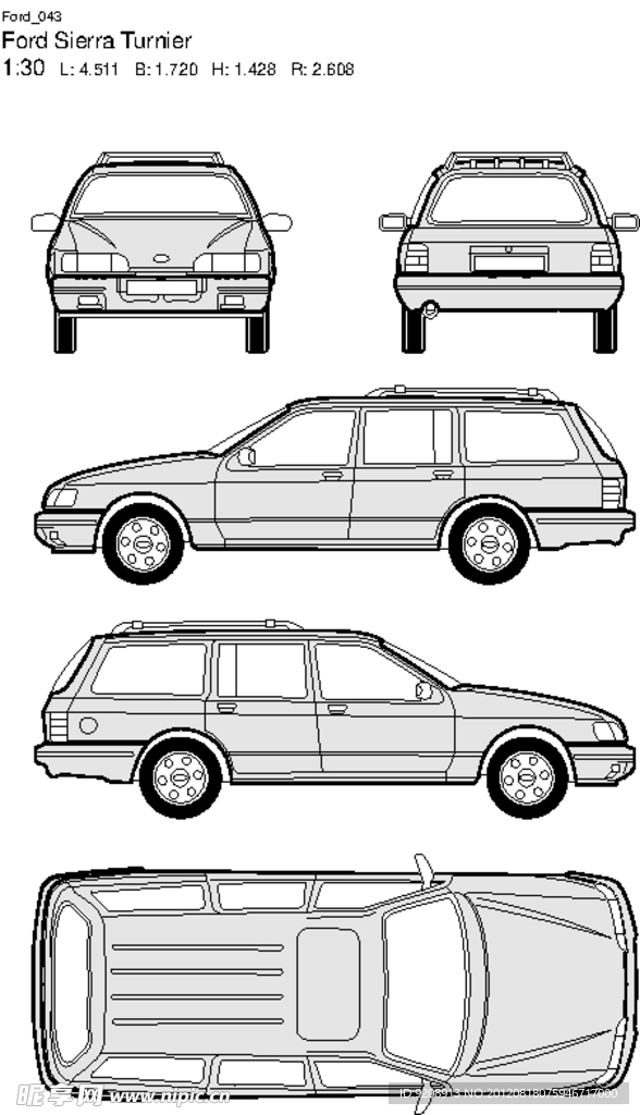 福特汽车 线框图