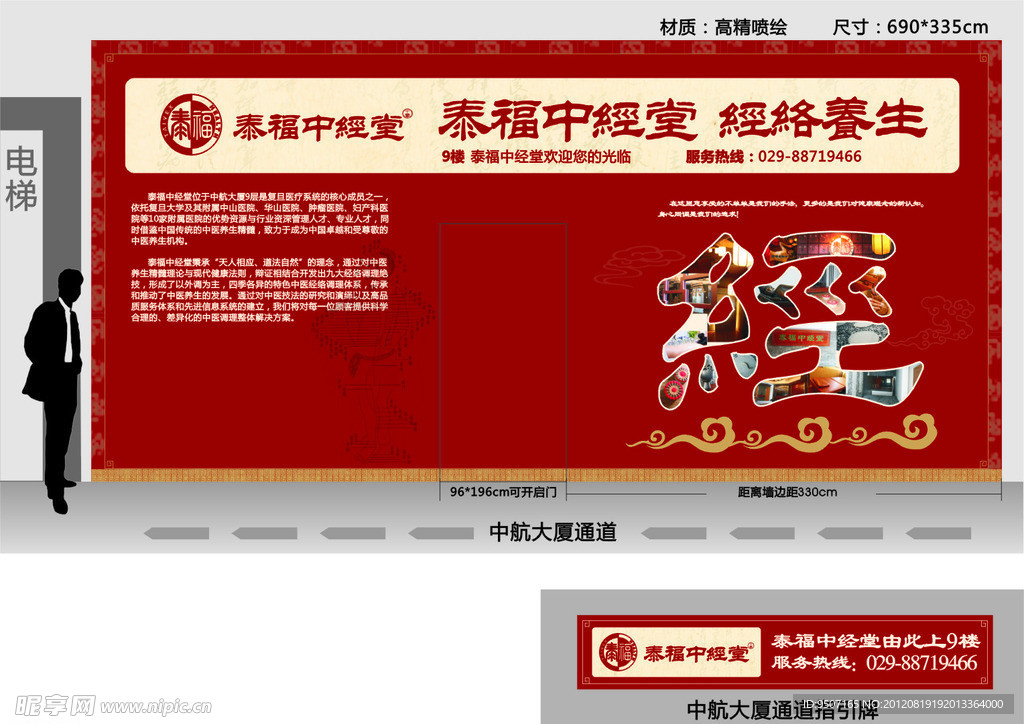 经络养生户外广告