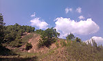 山坡白云图