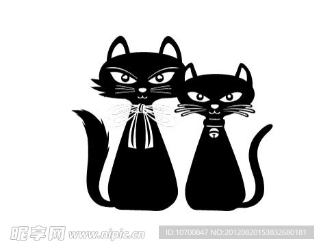 两只小黑猫