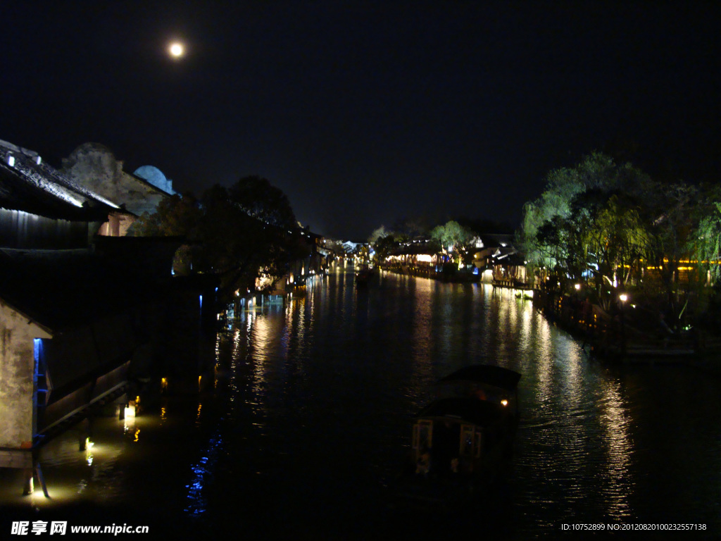 江南水乡乌镇夜景