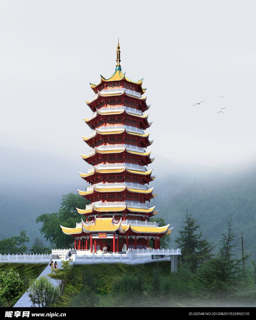 高塔效果图