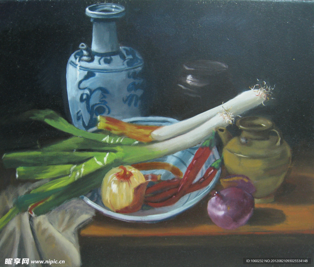 油画静物