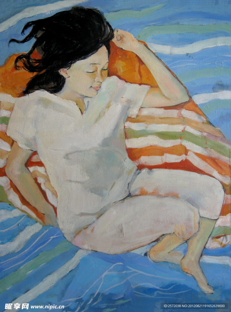 油画 眠