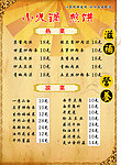 小火锅 菜单