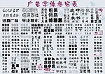 广告字体参照表源文件