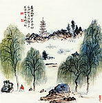 尤冰如 春风杨柳图
