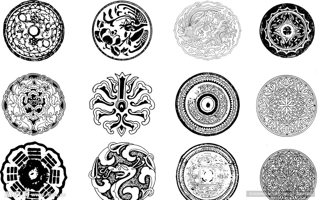 矢量 圆纹 图案