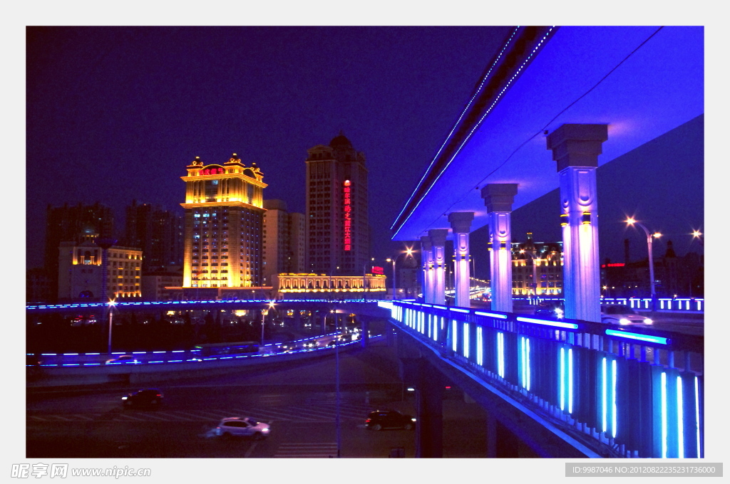 松花江公路大桥夜景