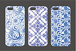 青花瓷 花纹设计 矢量图 iphone