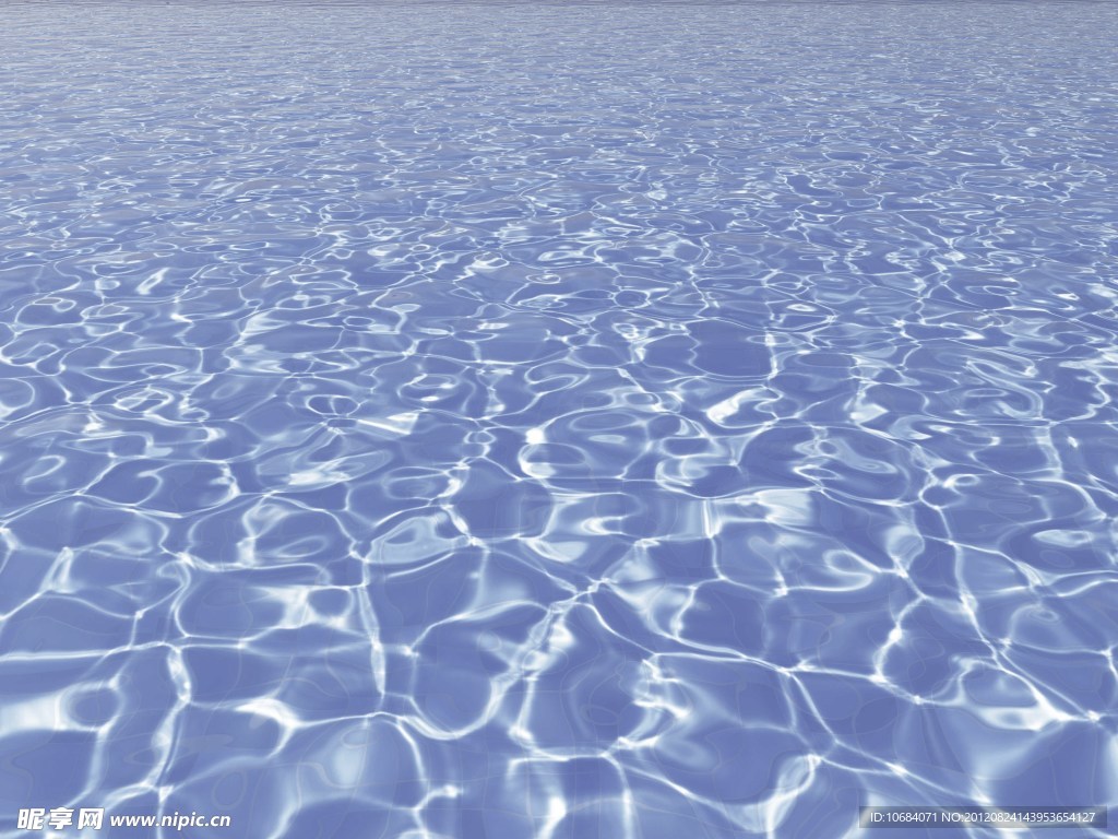 蓝蓝的海水